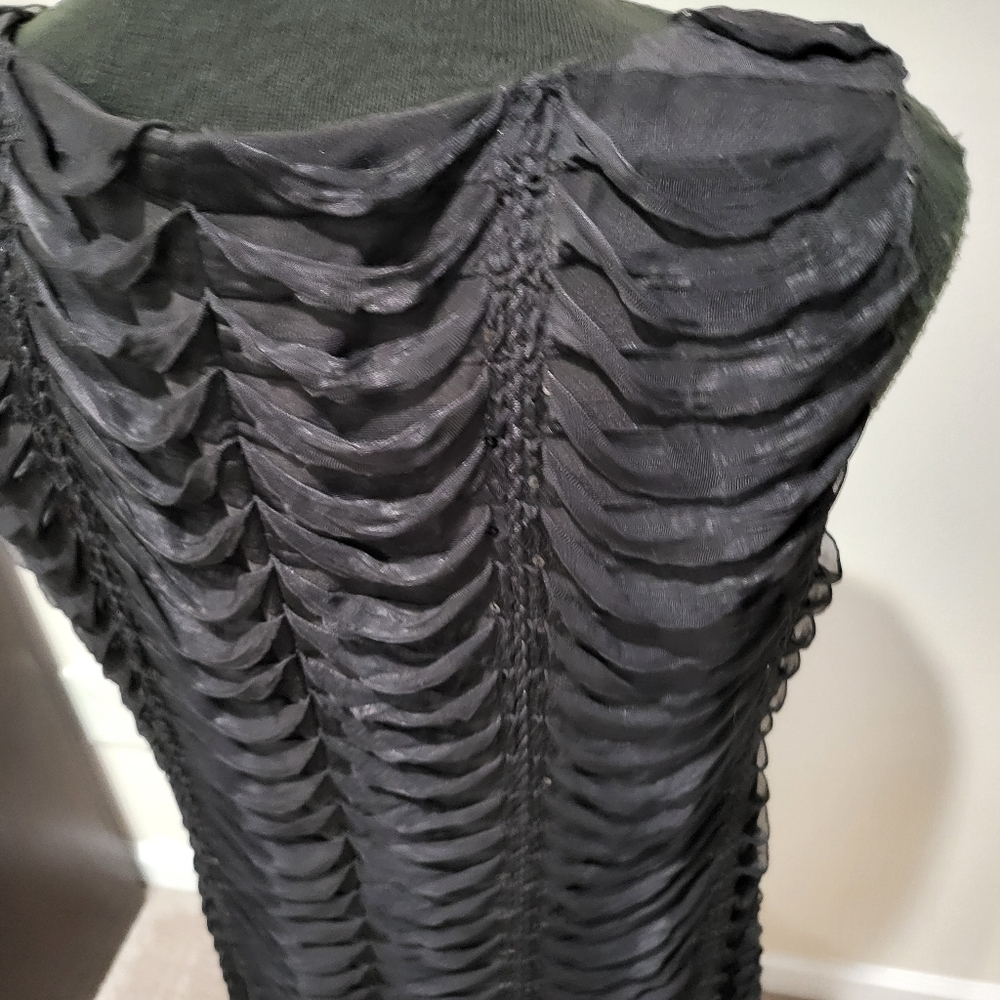 R&M Richard, black, special occasion, sleeveless, has some sequence sz16,stretch - Picture 6 of 9